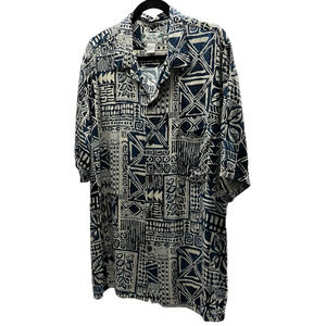 Men's Blue Patterned Shirt